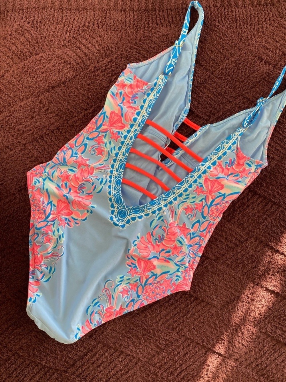 Lilly Pulitzer One-Piece Swimsuit with Pink Floral Accents - Picture 2 of 7